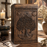 Handcrafted Beechwood Tree of Life Urn — A Testament to Eternal Life in Christ 🌿✞