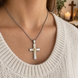 Starburst Cross Necklace – Silver Christian Pendant