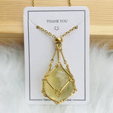2023 Crystal Stone Holder Necklace - Free (Crystal) Gift Included - BGCOPPER