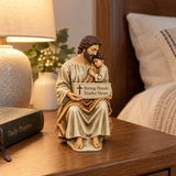 Saint Joseph & Child Jesus Resin Figurine – Strong Hands, Faithful Heart Christian Home Decor