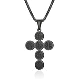 Round St. Benedict Cross Necklace - Protect you and your family - BGCOPPER
