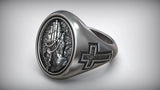 925K Sterling Silver Praying Hands Ring - Christian Symbol of Faith and Devotion - BGCOPPER
