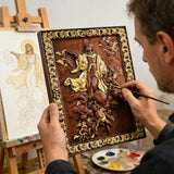 Assumption of Mary Hand-Carved Wood Wall Art: A Tribute to Heavenly Glory