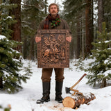 St. George the Victorious Hand-Carved Wood Icon – A Symbol of Courage & Faith