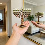 Jewish 9-Candle Menorah with Heart Details: Light, Heritage, and Warmth