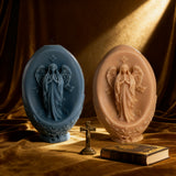 Oval Virgin Mary Scented Candle: A Sacred Blend of Devotion & Elegance