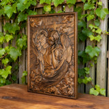 🌟 Archangel Chamuel Wood Carving – Angel of Peaceful Relationships 🌟