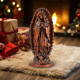Our Lady of Guadalupe Round Wooden Tabletop Ornament - BGCOPPER