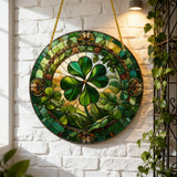 Shamrock Stained-Glass Acrylic Suncatcher: A Symbol of God’s Provision