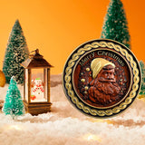 Best Christmas Gift - Santa Claus Round Wooden Wall Decoration - BGCOPPER