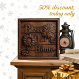 Black Friday Special: 'Bless Our Home' Wooden Plaque - 50% Off Today Only!