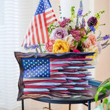 American Flag Solid Wood Engraved Wall Hanging: Independence Day Declaration of Glory - BGCOPPER