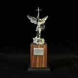 The size is only 153mm. Archangel Michael Statue: A Resin Symbol of Divine Protection & Spiritual Strength