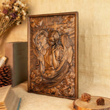 🌟 Archangel Chamuel Wood Carving – Angel of Peaceful Relationships 🌟