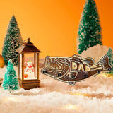 Father's Day Gift - Wood Bass Fishing Rod Holder - BGCOPPER