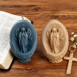 Oval Virgin Mary Scented Candle: A Sacred Blend of Devotion & Elegance