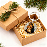“Our Lady & Child” Stained Glass Style Keychain – A Daily Reminder of Maternal Grace