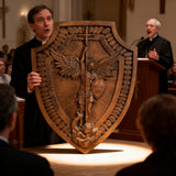 Guardian Michael Wood Carving - Handcrafted Spiritual Shield & Heirloom Gift