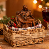 Michelangelo's Madonna and Child of Mercy Wooden Tabletop Arrangement