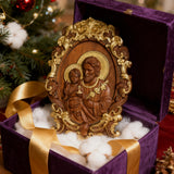 “St. Joseph & Child Jesus” Hand-Carved Wood Icon – A Timeless Christian Gift for Father’s Day & Faithful Homes