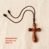 Bgcopper Rosewood Crucifix of Jesus' Passion (Necklace & Car Charm Options)