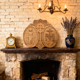 Miraculous Medal Wood Carving Decor - Medal of Our Lady of Graces