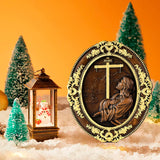 Jesus Hill Garden Prayer Plaque Wood Carving - BGCOPPER