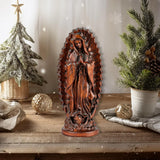 Our Lady of Guadalupe Round Wooden Tabletop Ornament - BGCOPPER