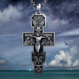 S925K Silver Orthodox Crucifixion Necklace - BGCOPPER