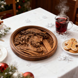 "Jesus with the Crown of Thorns" Beechwood Carved Icon | A Concrete Testimony of Redemption - craftsmanship detail