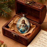 “Divine Jesus” Christian Necklace – A Symbol of Faith, Protection, and God’s Universal Love