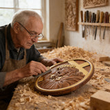 Jesus Crown of Thorns Jesus Inlaid Sacred Heart Crucifix Wooden Sculpture