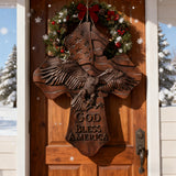 American Eagle Wooden Cross – God Bless America