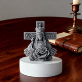 Sacred Light Christmas Candle - Christ King & Holy Mary Edition | Natural Soy Wax Christian Candles for Advent Worship & Prayer