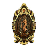 Religious gift with rich details of the wooden statue of Our Lady of Guadalupe - BGCOPPER