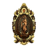 Religious gift with rich details of the wooden statue of Our Lady of Guadalupe - BGCOPPER