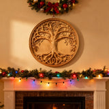 Tree of Life Wood Wall Art Decor Best Christmas Gift - With Free Stand