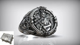 St. Michael Archangel Holy Sword Gabriel Angel S925K Silver Ring - BGCOPPER