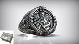 St. Michael Archangel Holy Sword Gabriel Angel S925K Silver Ring - BGCOPPER
