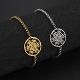 Metatron's Cube Bracelet|Archangel Symbol Jewelry Spiritual Women|Solomon Spells Sacred Geometry Stainless Steel Accessories - BGCOPPER