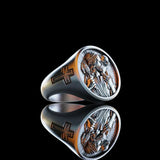Steel and Titanium Jesus Shepherd Ring - BGCOPPER