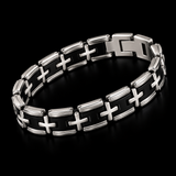 Men's Stainless Steel Cross Bracelet – Christian Faith Jewelry | Silver & Gold-Tone Options