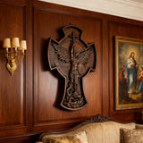 Archangel Michael Solid wood carving gift - Hand carved from a whole piece of wood