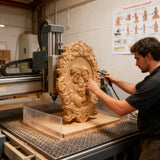 Bgcopper Holy family Nativity Wood Carving Gift Religious Family Wall Decor