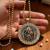 Saint Michael Defender Glass Keychain & Necklace: Carry His Protection With You