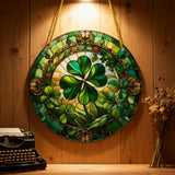 Shamrock Stained-Glass Acrylic Suncatcher: A Symbol of God’s Provision