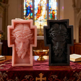 Jesus Crucifix Scented Candle: A Sacred Glow of Sacrifice & Devotion