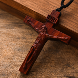 Jesus Wooden Crucifix Necklace: His Coming is a Tender Promise of Eternal Protection ✝️