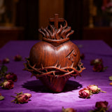 Holy Family Three Sacred Hearts Wooden Wall Decoration