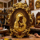 Mutter Maria mit Jesuskind Holzschnitzdekor